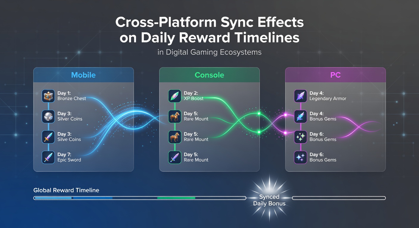 Cross-platform gaming devices showing synchronized reward interfaces across mobile and desktop screens