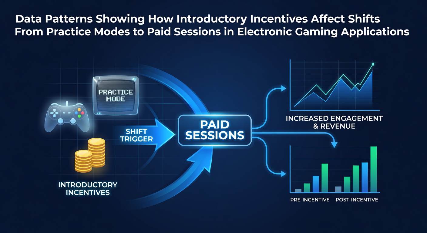 Charts and graphs displaying conversion rates from practice modes to paid sessions influenced by introductory incentives in mobile gaming apps