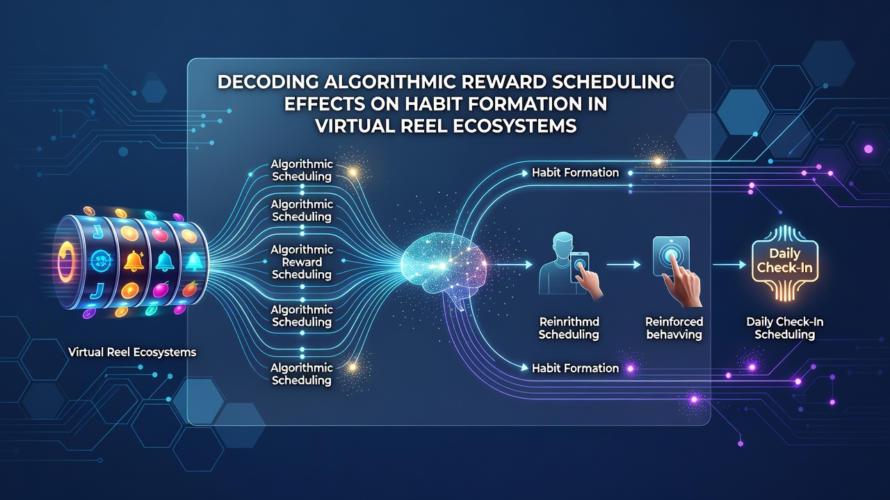Analysis dashboard showing reward scheduling impacts on habit formation across virtual reel platforms