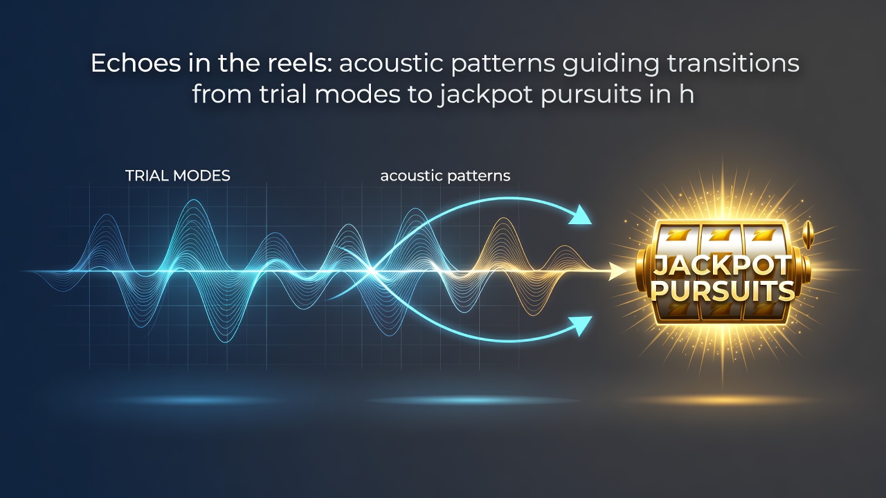 Close-up of mobile screen showing jackpot meter alongside waveform visualization of transition audio cues
