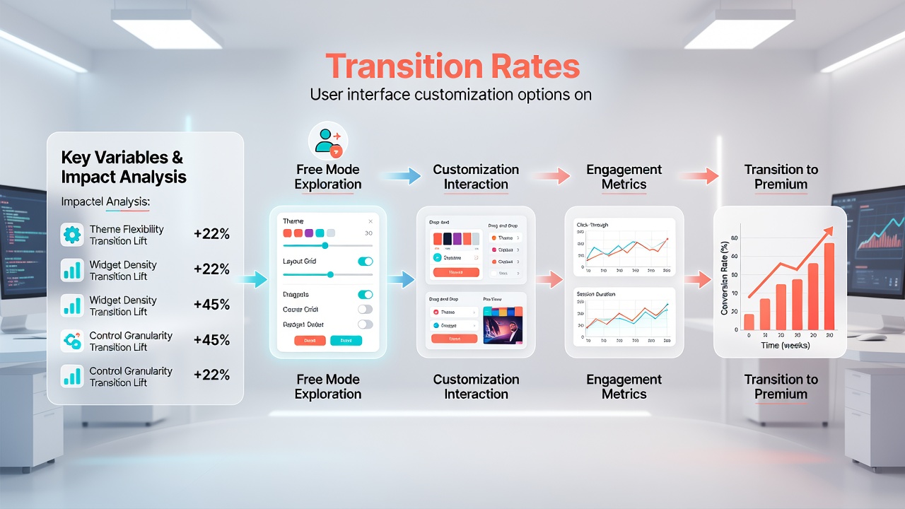 Data visualization of transition rates influenced by interface options in casino apps